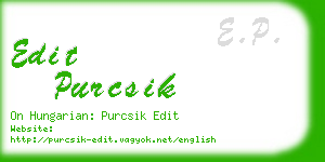 edit purcsik business card